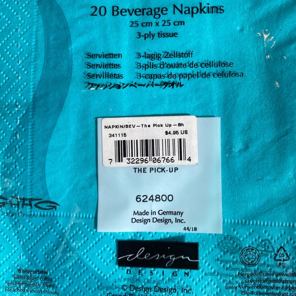 Brand new party napkins “The pickup” and “Orange Martini” by Design Design - Picture 4 of 7